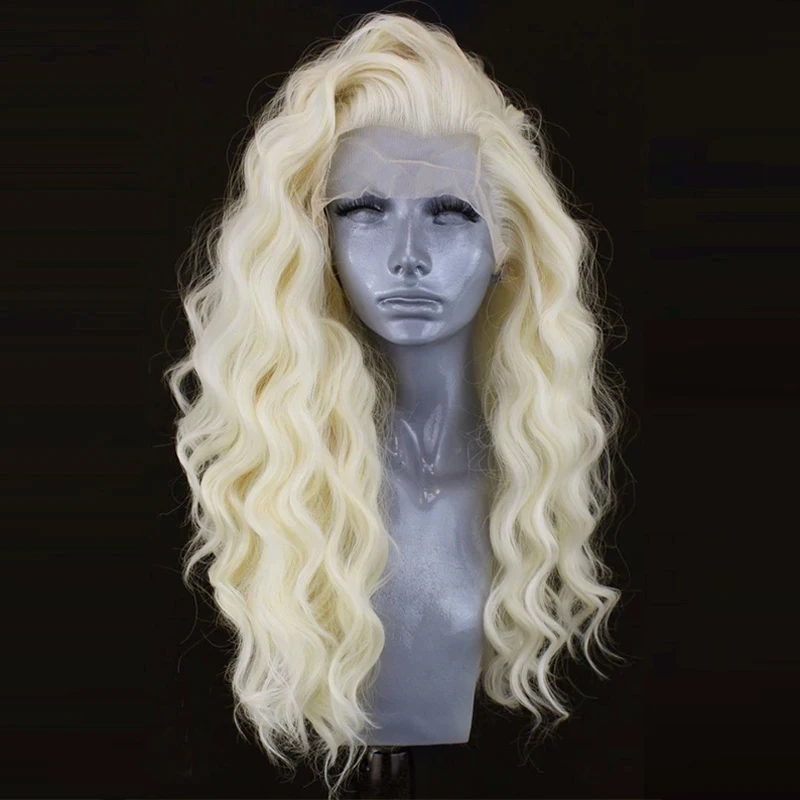 Charisma Synthetic Lace Front Wig 613 Honey Blonde Wig With Natural Hairline Soft Pink Wigs For Black Women