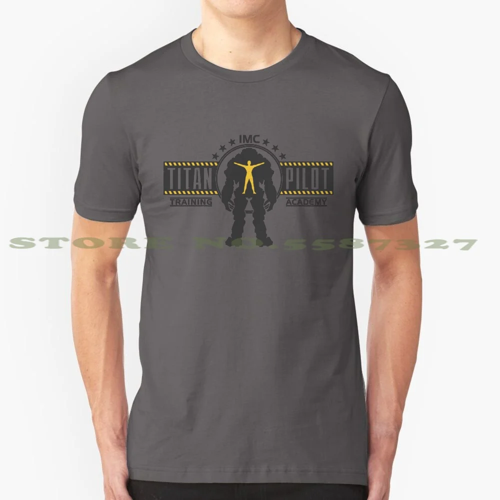 Titan Pilot Training Academy 100% Pure Cotton T-Shirt Titan Gaming Gamer Mech Parkour Sci Fi Spaceship Pilot Atlas Warrior