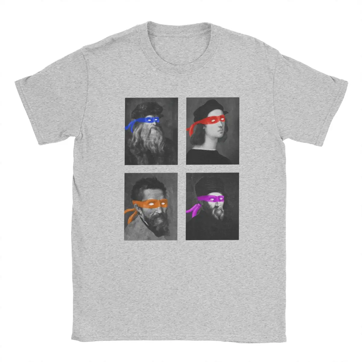 Teenage Mutant Ninja Artists T Shirts for Men Cotton Fashion for Male T-Shirts Science Turtles Tees Short Sleeve Clothes Adult - view 2