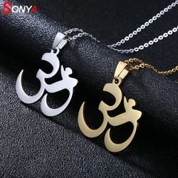 SONYA Gold Color  Indian Hindu Buddhist AUM OM Necklace Pendant Hinduism Yoga India Vintage stainless steel Jewelry Women