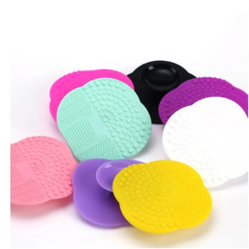 1 PC at random Silicone Cleaning Cosmetic  Washing Brush Gel Cleaner Scrubber Tool Foundation Makeup Cleaning Mat Pad Tool T0039