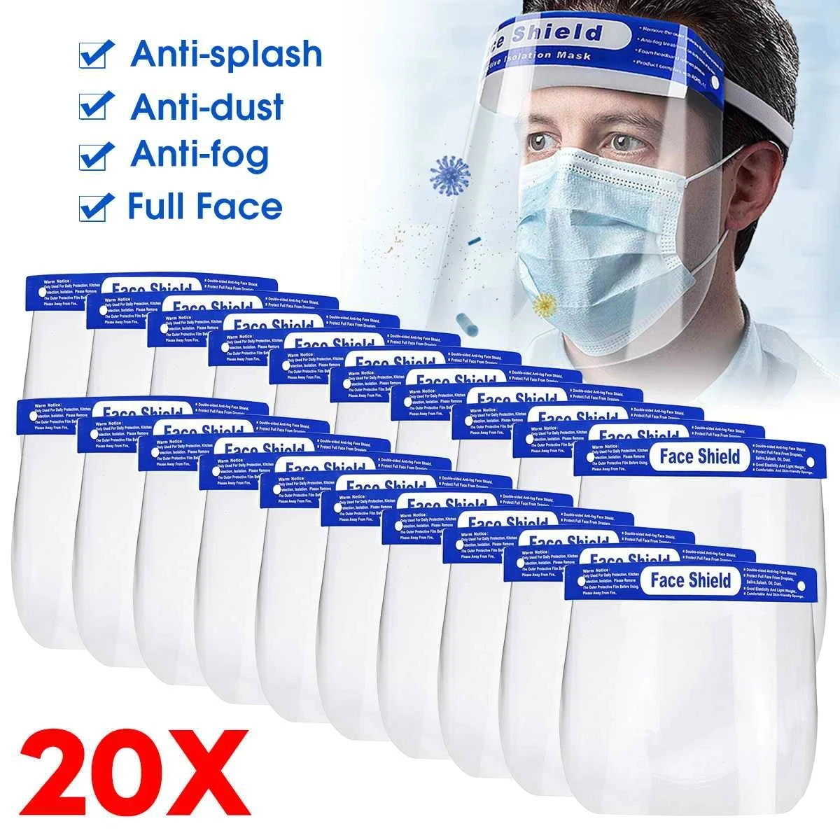 Máscara Protetora Transparente Máscara Protetora Completa Máscaras Anti Saliva À Prova de Respingo Proteja Eye Wind Mask Cover Viseira Protetora