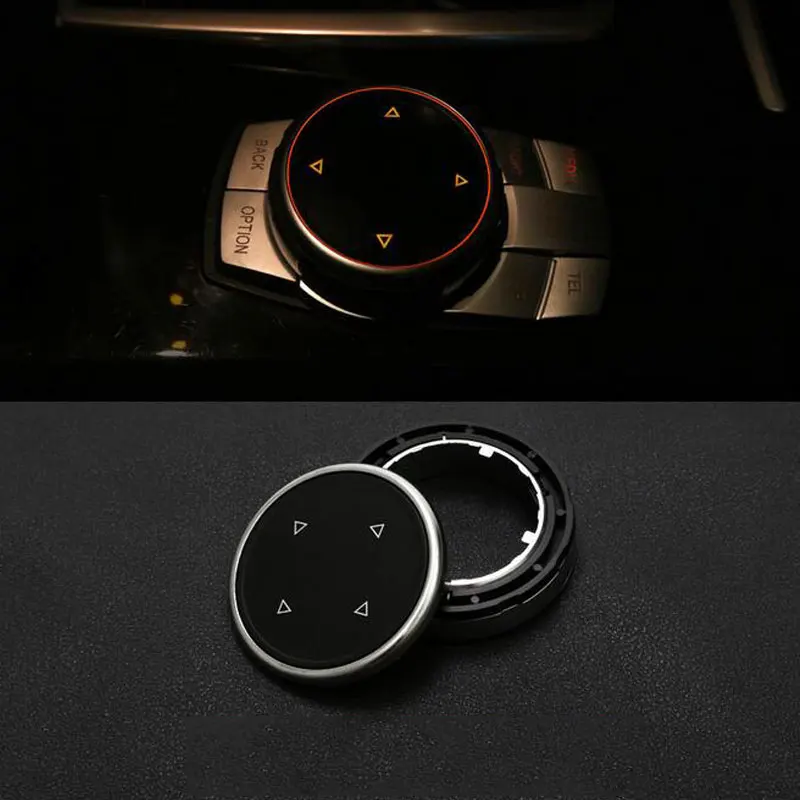 

For iDrive Car Multimedia Button Cover Trim Knob Sticker for BMW F10 F20 F30 3 5 Series for NBT Controller Translucent Button