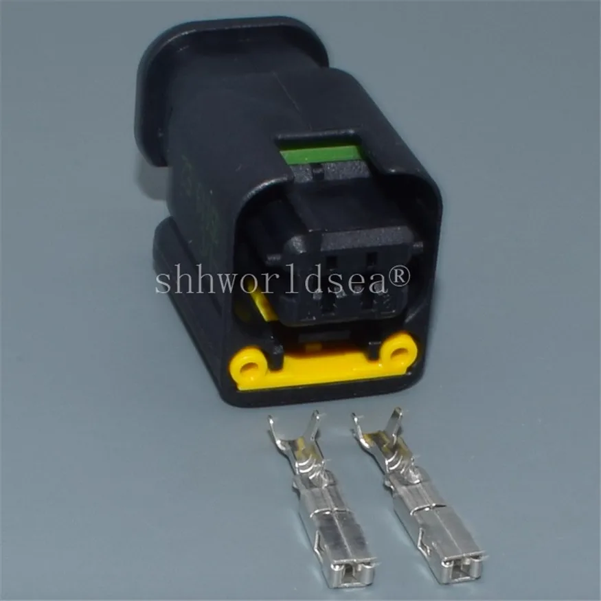 Shhworldsea 2 pin auto electric wiring harness plug cable waterproof plug connector Socket 1801176-1