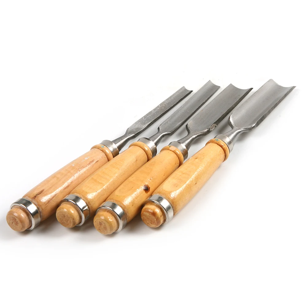 4Pcs Wood Carving Tools Woodworking Carving Chisels Gouge Set for Woodworking Wood Carving Engraving Tool 6/12/18/24mm