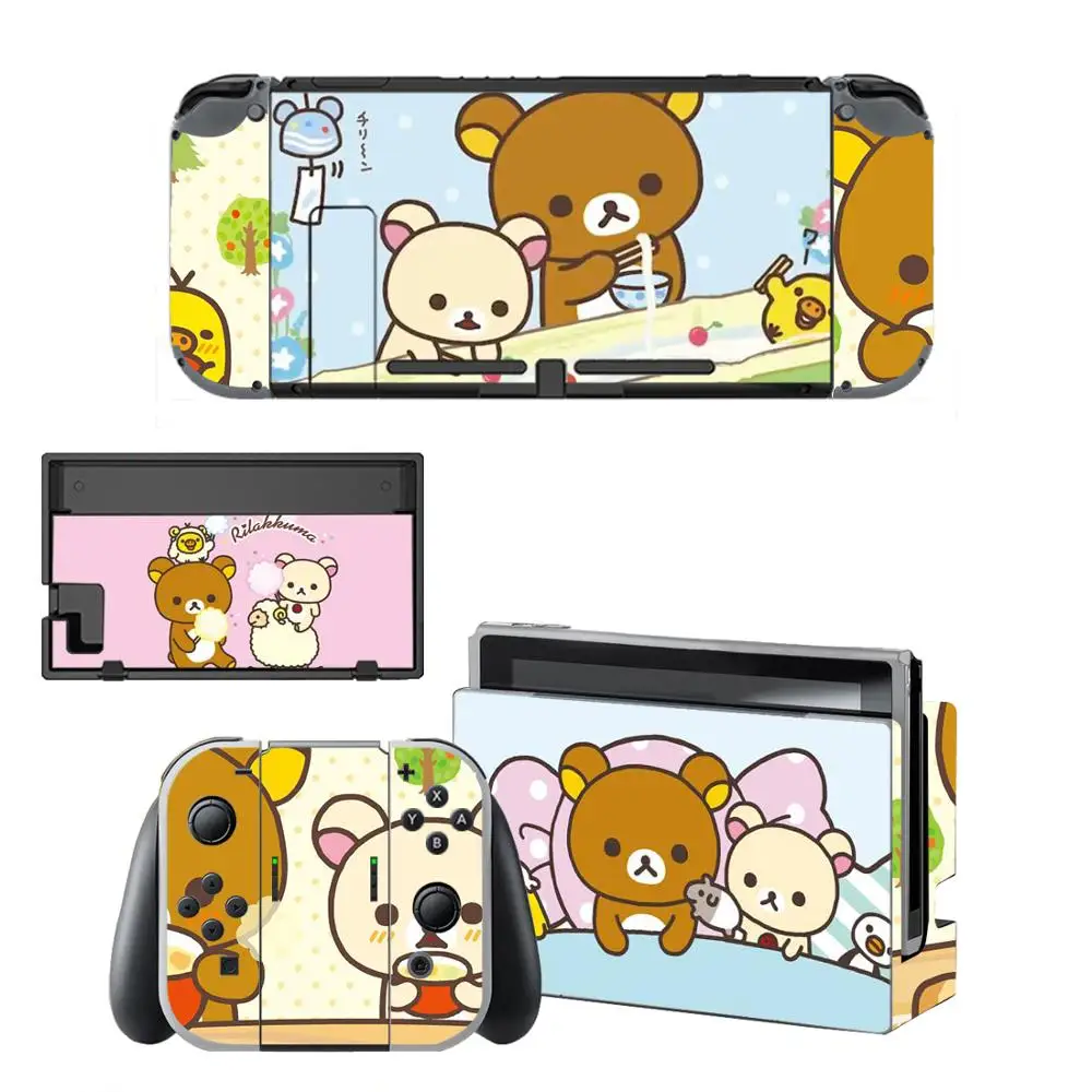 ملصقات نينتندو سويتش من Rilakkuma Korilakkuma ، ملصقات نينتندو سويتش ، ملصقات جلود لـ نينتندو سويتش كونسول اند جوي كون كونترول
