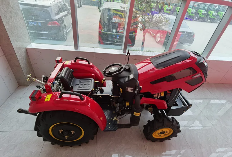 ฟาร์มเกษตรอุปกรณ์ Micro เรือนกระจก Orchard สี่ล้อ50HP 4WD Mini รถแทรกเตอร์