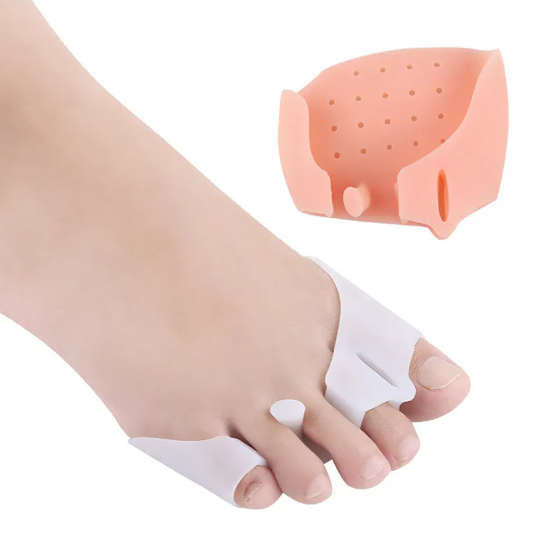 

1Pair Toe Splitter Forefoot Pad Gel Feet Care Silicone Bunions Orthopedic Correctors Thumb Valgus Separator Straightener