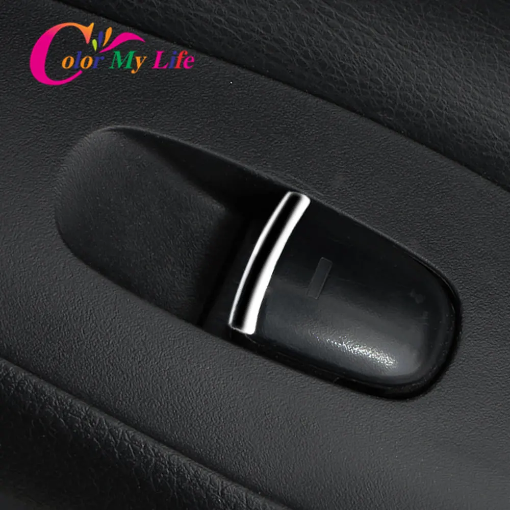 Color My Life Car Door Window Lifter Sequins Trim ABS Chrome for Nissan X-Trail T32 Qashqai J11 Altima Teana Maxima Stickers