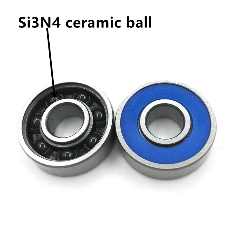 50pcs steel hybrid Si3n4 Zro2 ceramic ball bearing 608-2RS 8*22*7 mm skateboard roller skating wheel bearings 608RS 608 8x22x7mm