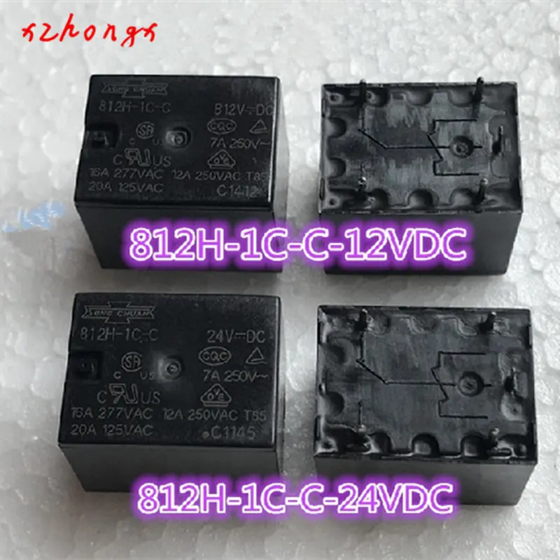 

CHUAN 812H-1C-C 812H-1C-C-12VDC 812H-1C-C-24VDC 812H-1C-C-DC12V 12A 5PINS 12VDC Power Relay