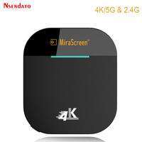 Mirascreen G5 2.4G/5G 4K Wireless HD Wifi Display Dongle TV Stick Adapter for Miracast Airplay DLNA TV Receiver For Android IOS