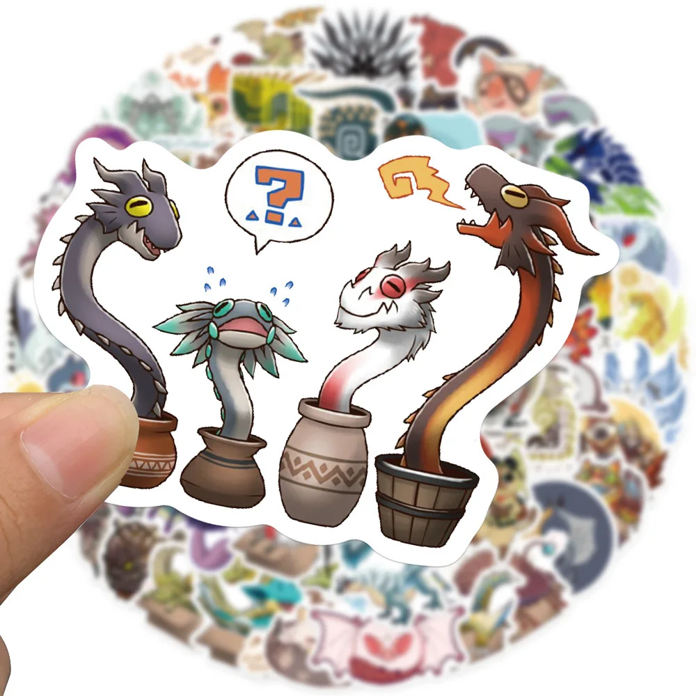 10/30/64pcs Monster Hunter Game Stickers For Skateboard Notebook Computer Car Bike Decal Kids Toy DIY Waterproof Cartoon Sticker