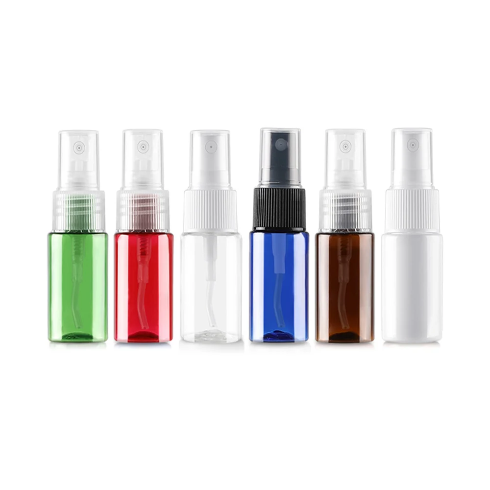 50pcs 20ml Fine Mist Spray Bottle Plastic Empty Clear Refillable Travel Container Essences Rose Water Mister