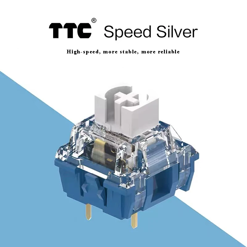 10 Buah Asli TTC Speed Silver Switches Pengganti Linear untuk HBFS Tombol Tekan Arcade Tombol Tekan Mekanis Keyboard