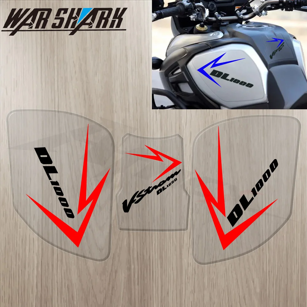 FOR V-Strom DL1000 DL 1000 VSTROM 2014-2019 Motorcycle Accessories Protector Transparent Epoxy Resin Tank Pad Sticker 3D Decals