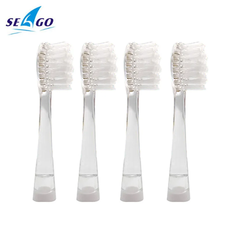 4Pcs Replacement Brush Heads for Seago EK6/513/977/602 Child Sonic Electric Toothbrush 0-12 Years Old Soft Dupont Brush Refills