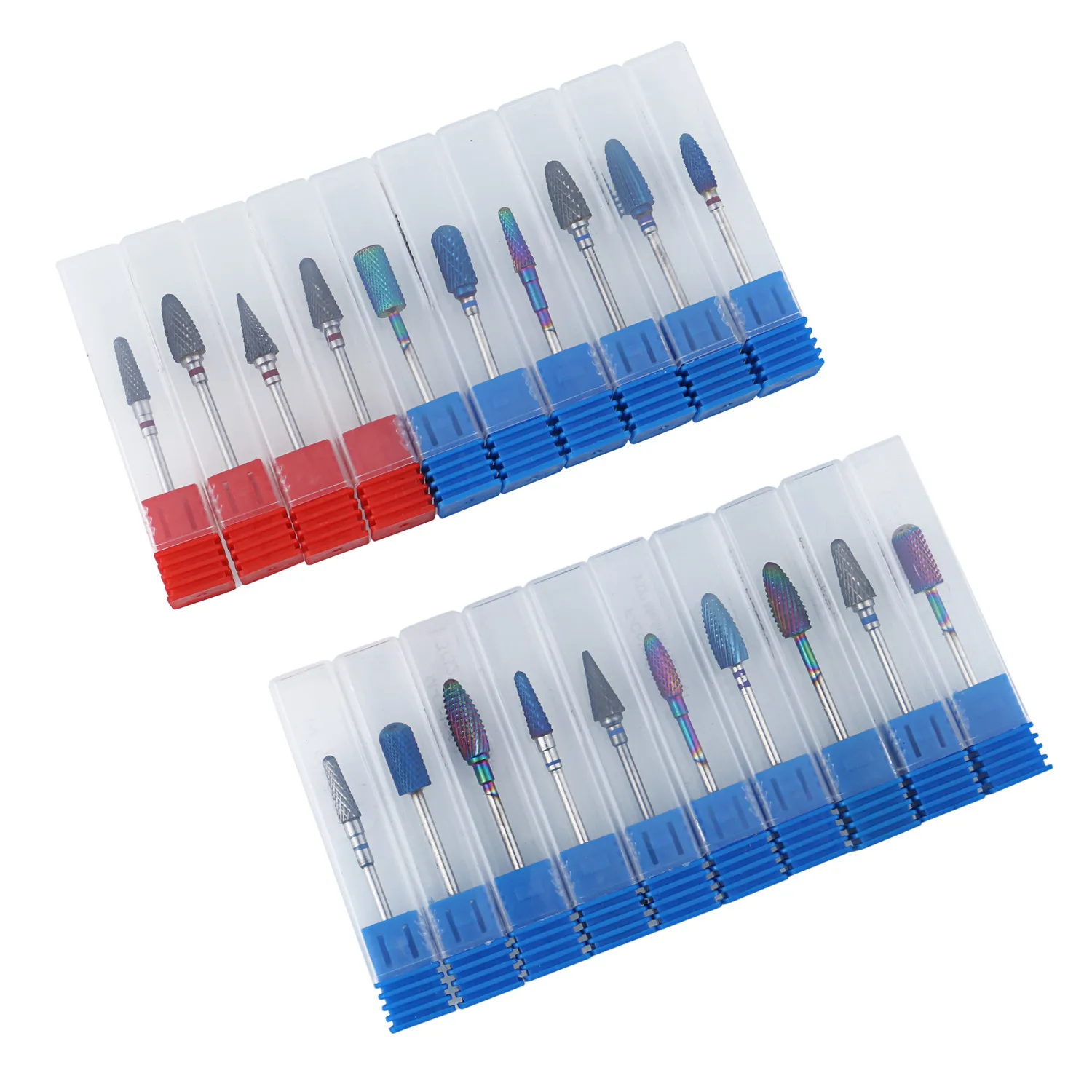 Broca de tungsteno para uñas, 20 colores, brocas de cerámica, taladro de manicura para máquina fresadora, limas de uñas, accesorio para uñas