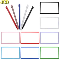JCD Top Upper LCD Screen Lens Plastic Cover & Touch Stylus Pen For Nintend 2DS Repair Part