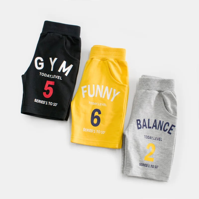

Boys Shorts Solid Colors Kids Boy Cotton Beach Short Sports Pants Children Elastic Waist Pants Toddler Summer For Baby Clothing