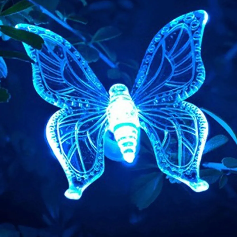 Solar Garden Lawn Lights Butterfly Dragonfly Bird Landscape Lamp Outdoor Waterproof IP65 Home Garden Villa Courtyard Path Decor