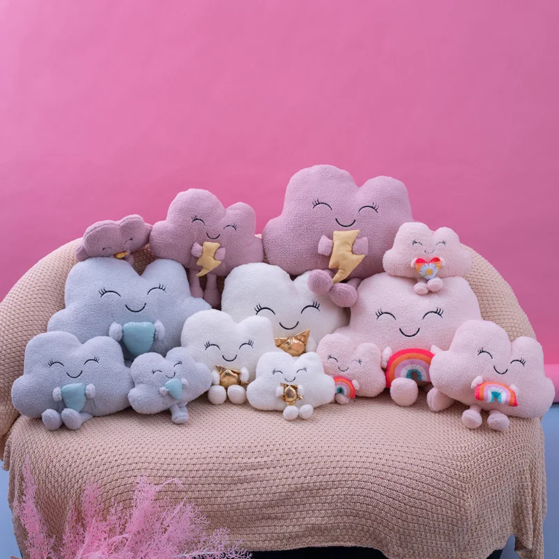 

25/35/45cm Kawaii Cloud Pillow Comfort Home Sofa Children Room Bay Window Decoration Stuffed Plush Toys For Valentine Girl Gift