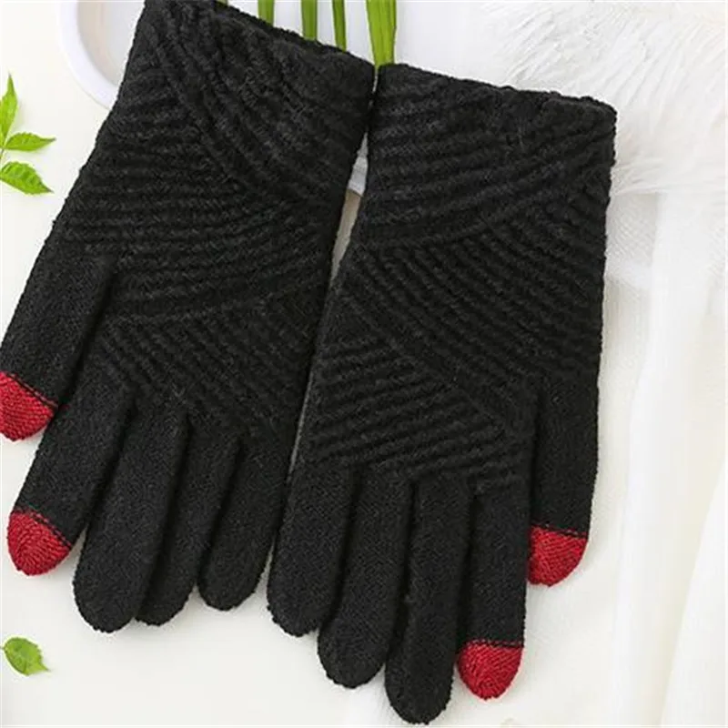 New winter fashion imitation cashmere touch screen saver warm gloves ms han edition plus adult knitted gloves-028