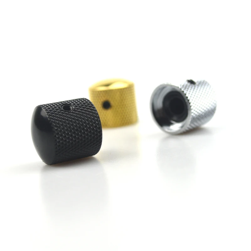 2pcs Metal Guitar Tone Volume Knob Potentiometer Hat Cap Large Guitar Parts Push Knob with Hole Guitarra Accessories