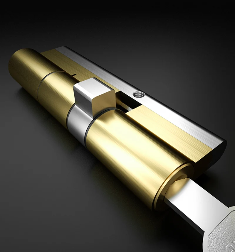 10Pcs Brass Key Door Lock Cylinder 65-110mm Double Open Sided Blade Break Anti Stainless Steel Bar Snake Groove Cylinder