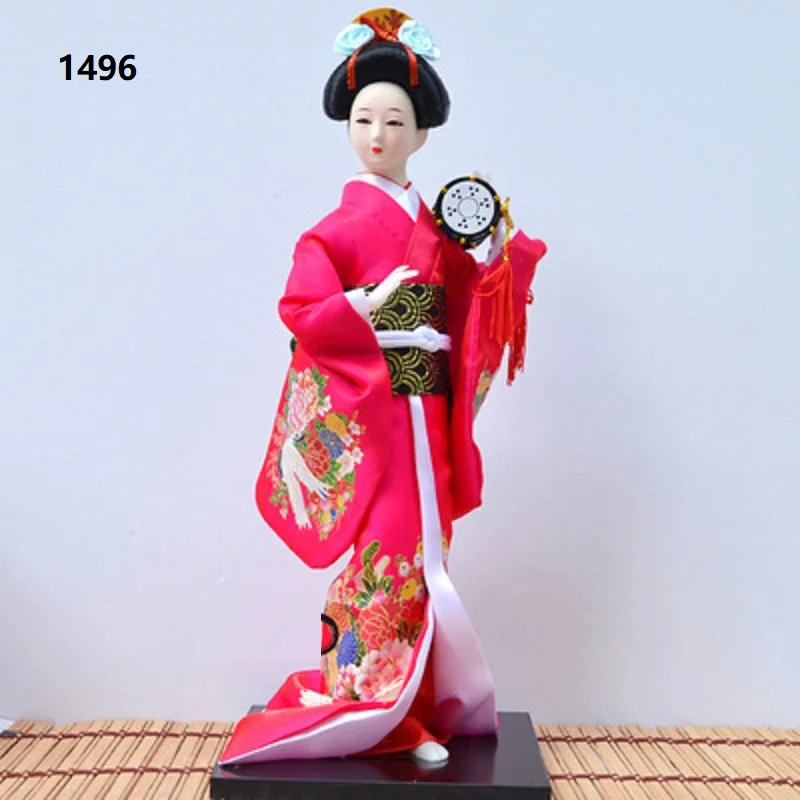 Japanese Kimono Doll Folk Craft 38CM Geisha Beauty Woman Home Hotel Decoration Ornament