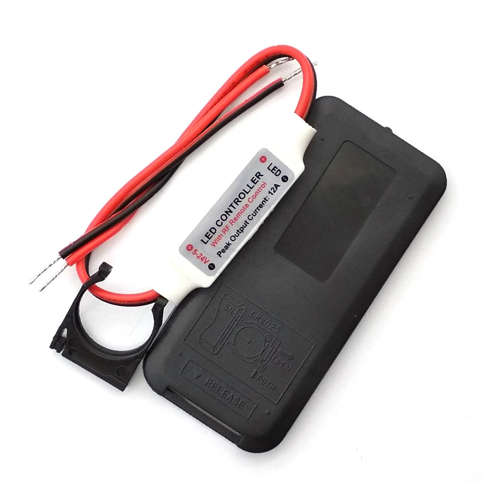 LED قطاع تحكم مصغّر باهتة RF بعيد تيار مستمر 5 فولت 12 فولت 24 فولت تحكم ل LED 5050 2835 قطاع لون واحد