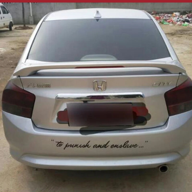 Dla Honda City Spoiler 2009 2010 2011 2012 2013 2014 samochód ogon skrzydło dekoracji plastik ABS niepomalowany podkład tylny Spoiler bagażnika — zdjęcie 7