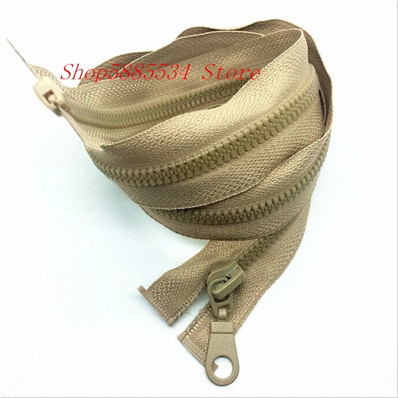 

1/2/5PCS 5#28 Inch (70cm) Khaki Separating Jacket Zippers Sewing Heavy Duty Plastic Zippers Bulk process open-end