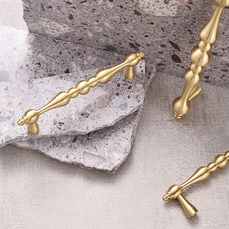 Modern Brass Wardrobe Handles Cabinet Pulls Drawer Chest Bar Knobs Gold Furniture Handles