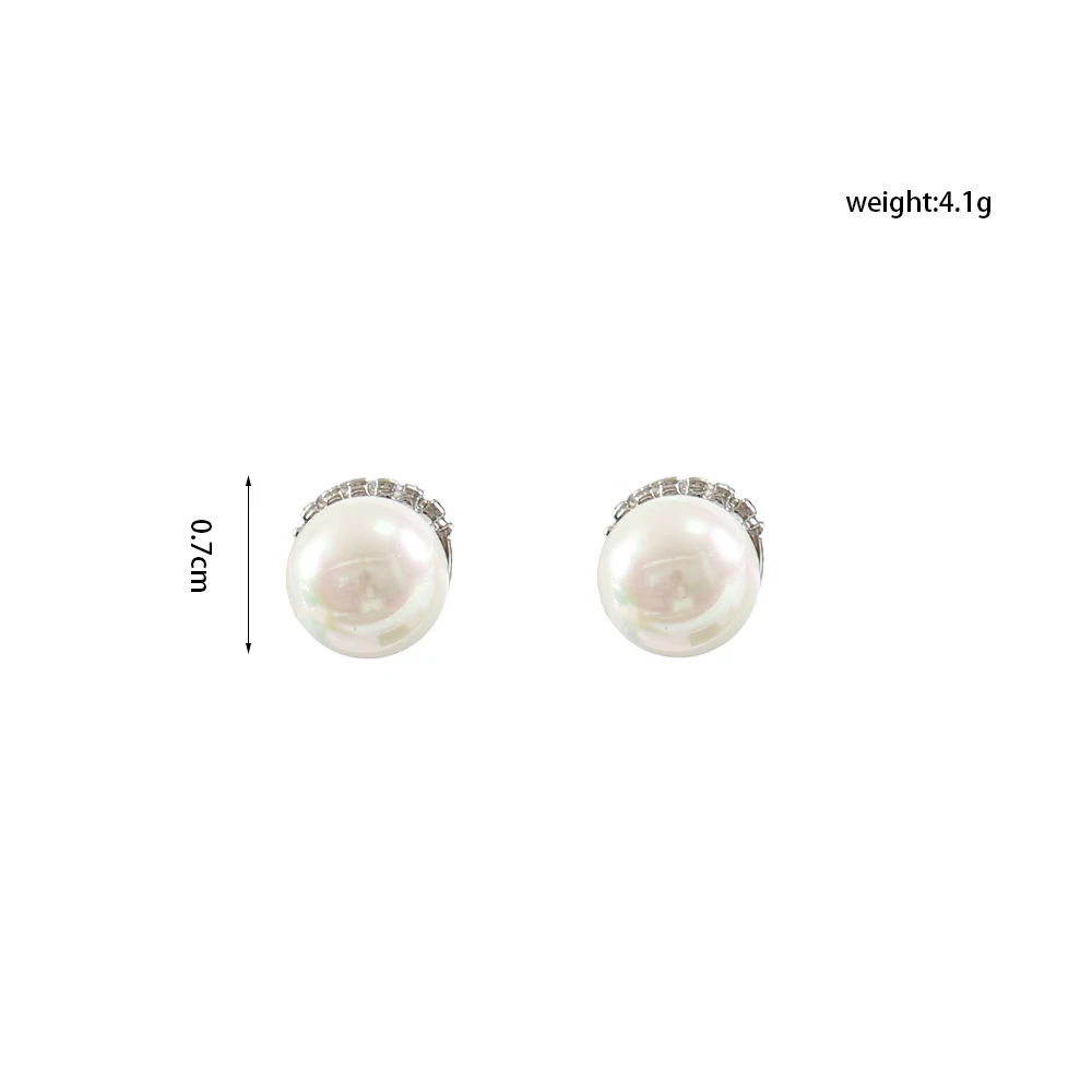 LANFLORA new Trendy women pearl stud earrings copper alloy cheap factory stud earrings Classic bulk wholesale price earrings