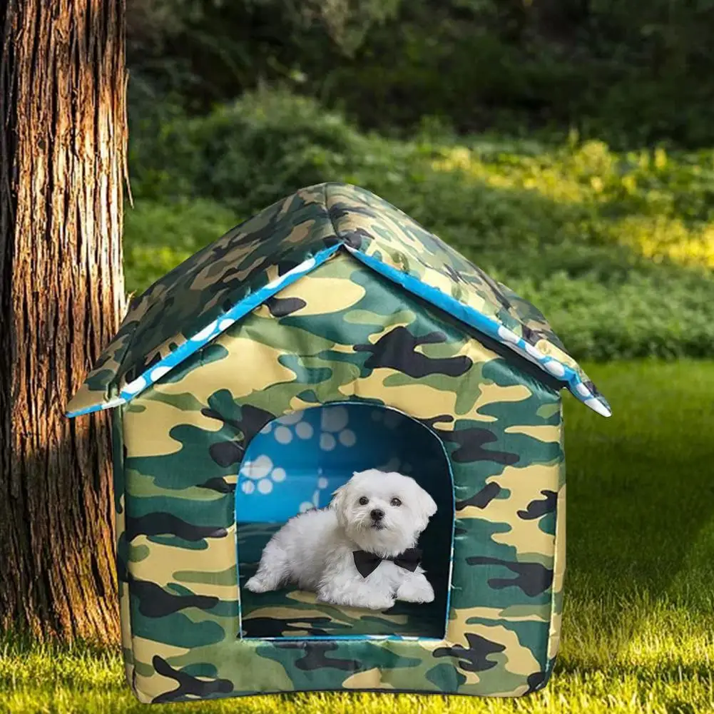 Pet Dog House Outdoor Foldable Dog Cat House Winter Warmer Waterproof Dog House Kennel Nest For Pets Puppy Dog Cat Sleeping Bed