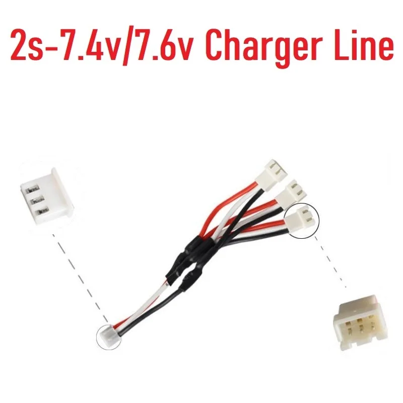 Adapter wtyczki 3 w 1 7,4 V/7,6 V 11,1 V/11,4 V 2S/3S Ładowanie akumulatora Lipo Kabel równoległy do ładowarki 3P z białym balansem LINE