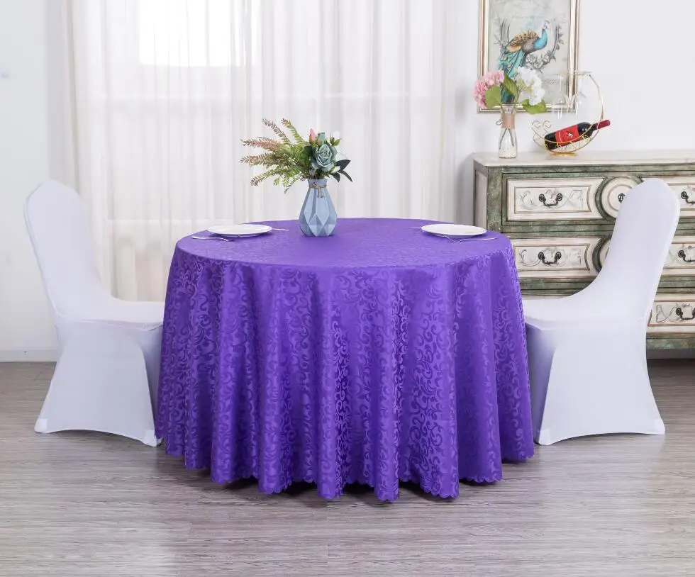 Wedding Table Cloth Cover with Jacquard Luxury Pattern, Hotel Dinner Room, Birthday Party Decoration, Nice Look Design, Durable