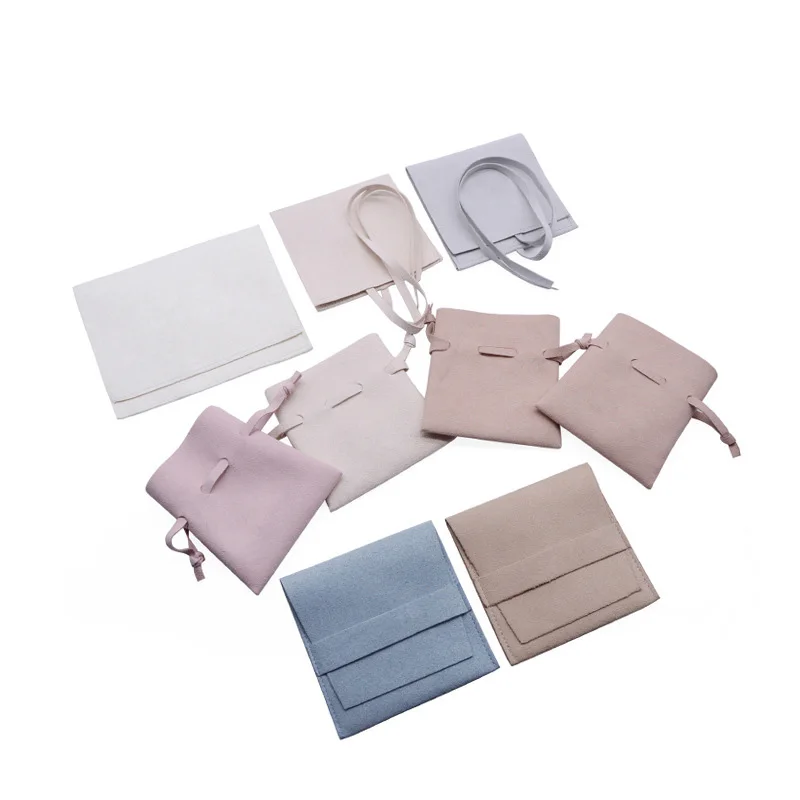 1000Pcs Suede Jewelry Pouch High Quality Treasure Packing Bag Gift Sachet Bolsa Multi Size Elegant Pocket Can Customized Logo