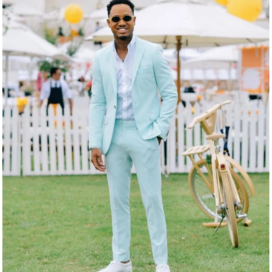 Classic 2 Piece Sets Wedding Men Suits Blazer for Party Prom Jacket with Pants Set Groom Wedding Tuxedo Notched Lapel Male Suit