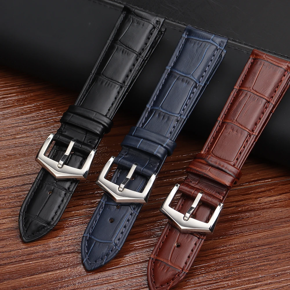 BRETA Suitable for patek philippe leather watch strap pp folding bow 19mm20mm21mm22mm Men's watchband