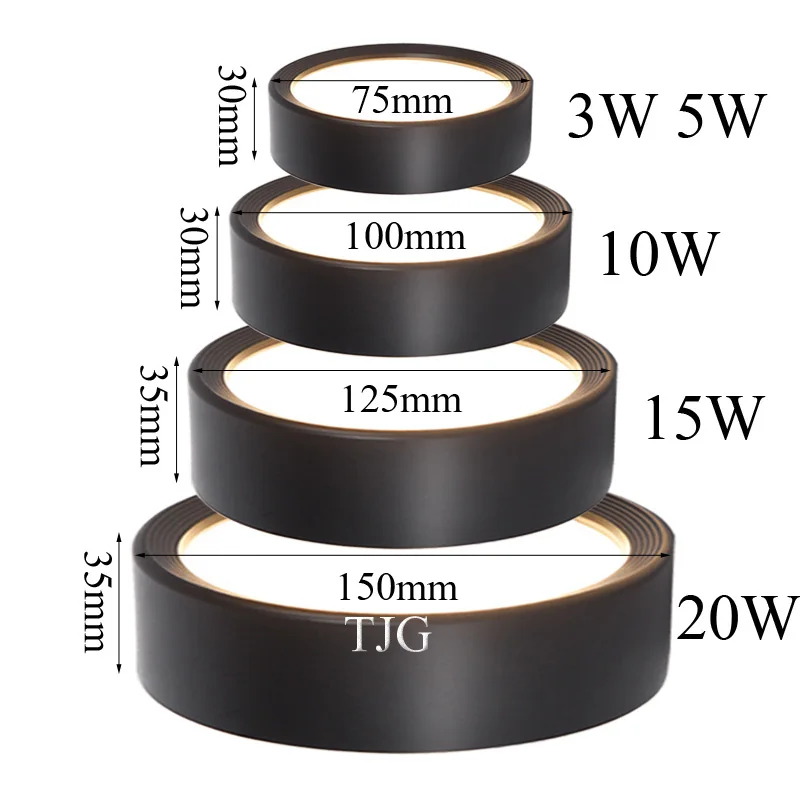 LED 3W 5W 10W 20W  Bedroom Living Room Lighting 220VLED Downlight Modern Colorful Ceiling Lamp Surface Mounted Spot