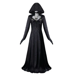 Game Village Bela Dimitrescu Costume Black Bela Cosplay Dresses Set Vampire Madam's Daugther Biohazard Village Cos Outfits