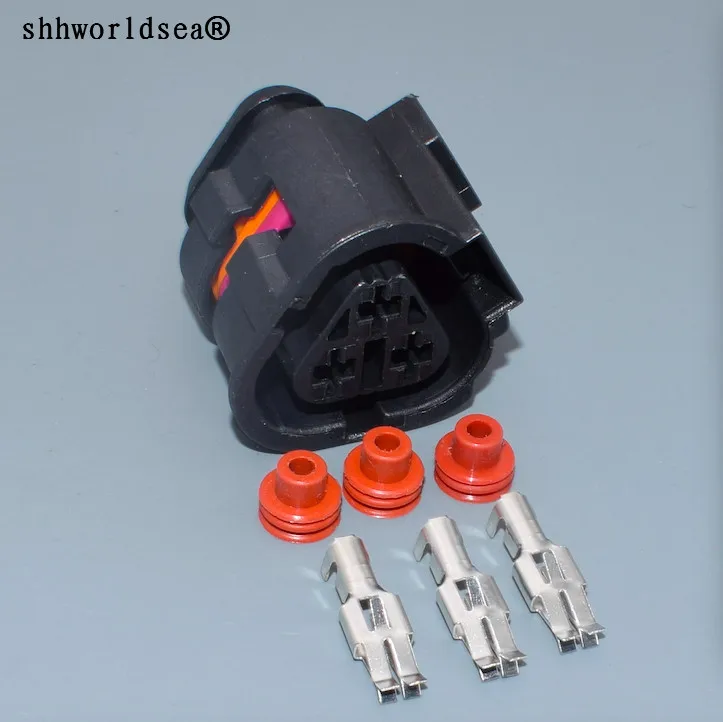 worldgolden 6.3mm 3 Pin Temperature Control Switch Plug Coolant Rad Sensor For VW Jett Bora Golf  Beetle 1J0 973 203