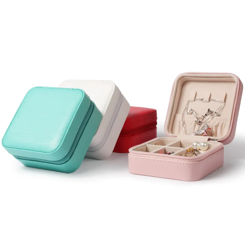 TA MINGREN-caja de almacenamiento de lápiz labial para reloj pequeño, organizador de joyas de viaje de cuero Pu, regalo para mujer