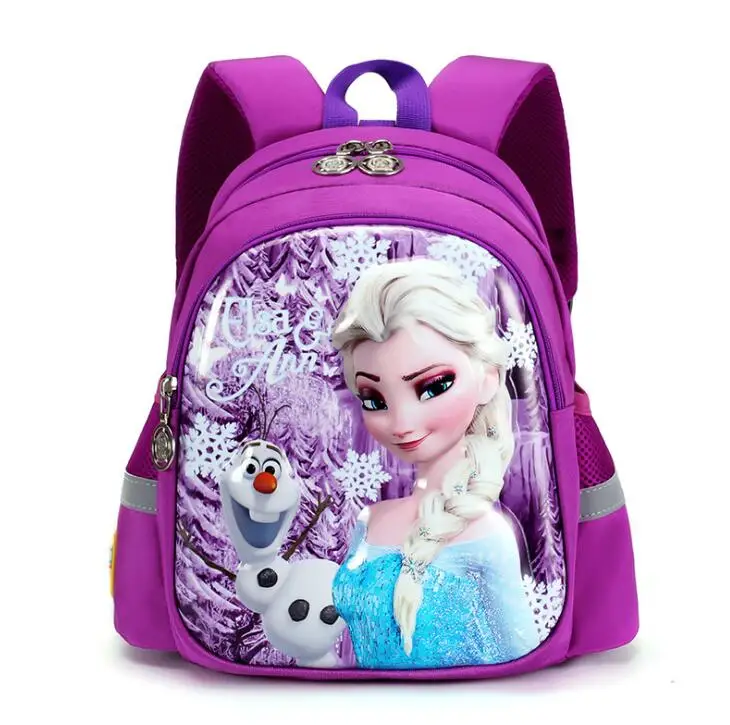 Saco de escola congelado bonito para meninas, Snow Queen Bags, Elsa, olaf, brinquedo infantil, mochila boneca