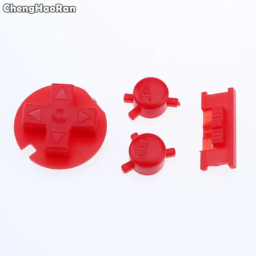 طقم أزرار ملون من chenghaئران لاستبدال لون Gameboy لوحدة تحكم ألعاب GBC زر إيقاف التشغيل أزرار وسادات B D