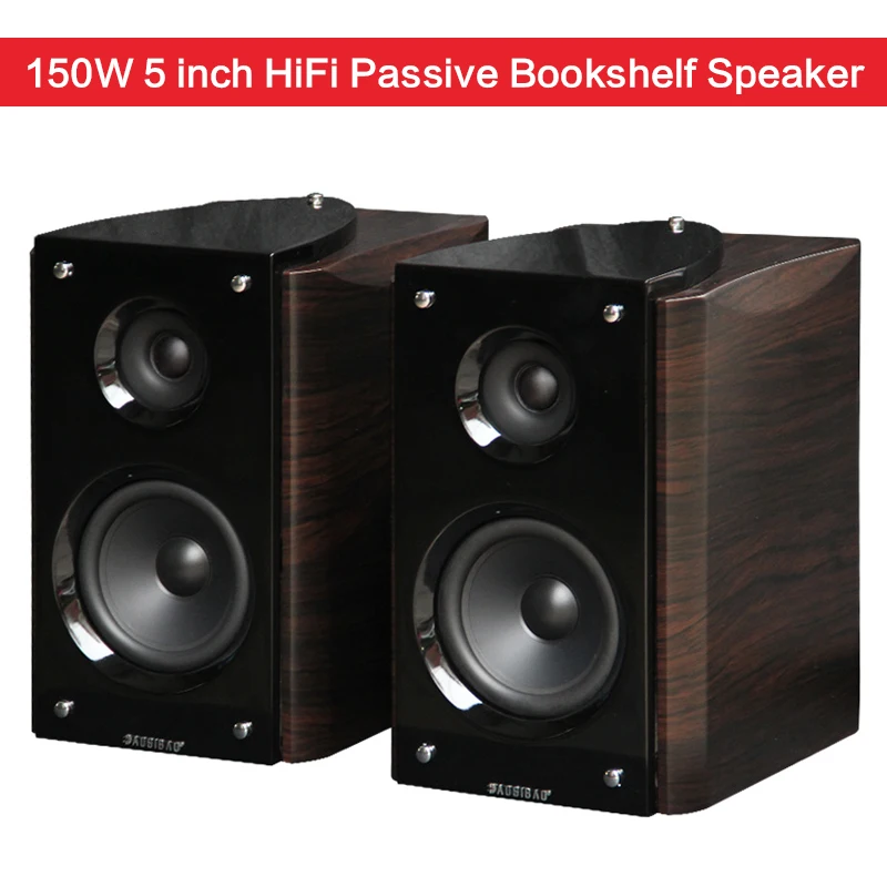 150W 5 inch high power speaker hifi passive bookshelf audio monitor level home desktop audio DIY fever level amplifier speaker