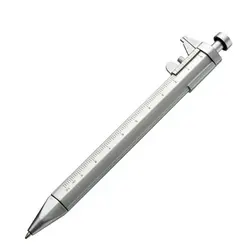 Vernier Caliper Roller Ball Pen, Multifunções Gel Ink Pen, Papelaria Ball-Point, 0,5 milímetros, transporte da gota