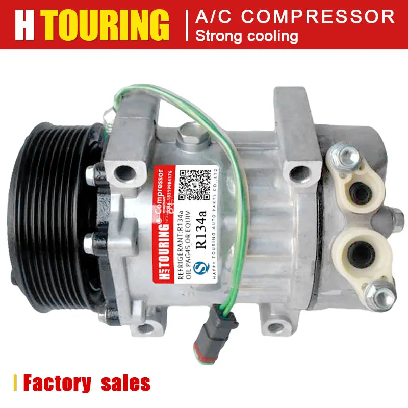 AC compressor sanden 7h15 for Scania trucks P470 R470 R500 R580 P380 P340 R620 T470 10575186 1888034 1376998 1412263 7847 8067